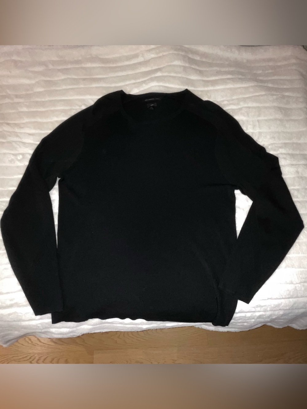 John Varvatos Men's Luxe Black Knit Long Sleeve